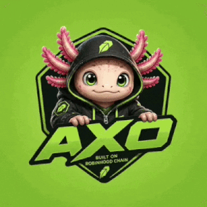 Axo — axolotl mascot and AXO wordmark